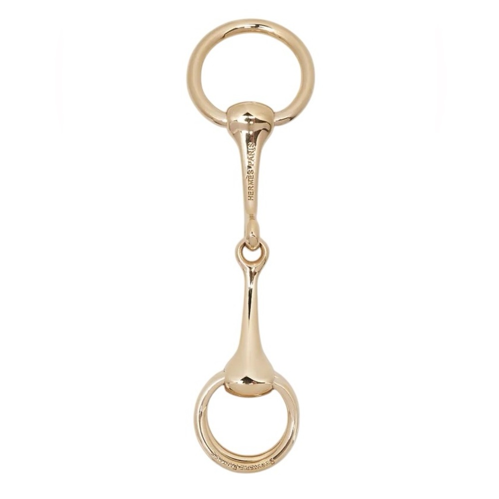 Hermes  Goldtone Permabrass Mors Scarf Ring